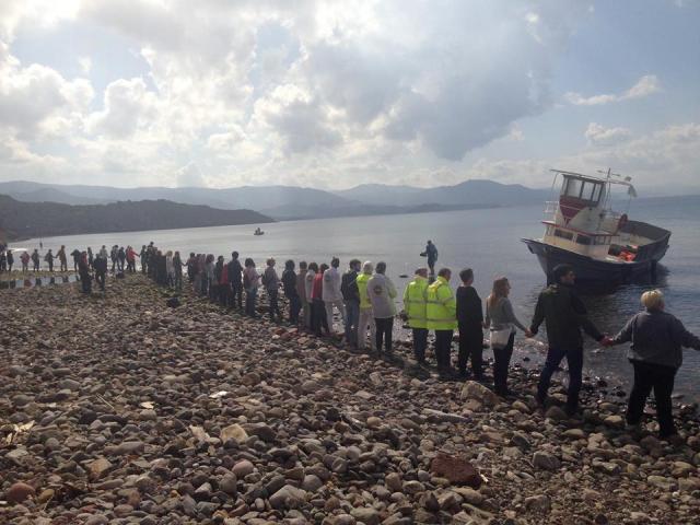 Menschenkette Molivos